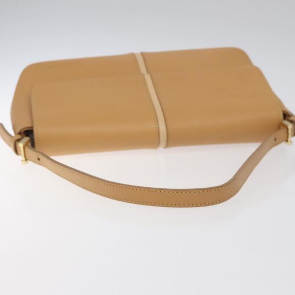 BURBERRY Shoulder Bag Leather Beige Gold Auth ep8012 - Picture 7 of 16